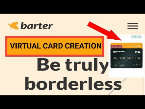 How to Create Virtual Card on Barter Website/App