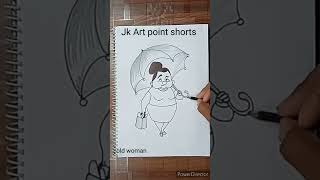 How to draw Old woman #shorts #mother #oldwomen #drawing #sketch #video #viral #cartoon #whatsapp