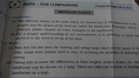 Std. 5 EVS. 1 Lesson.9 Maps - Our Companions Digest