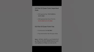 LNMU part 3 examination form fee (2019-22 session)