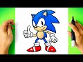 Como DESENHAR o SONIC - Como DIBUJAR a SONIC - How To DRAW SONIC - Sonic Classic