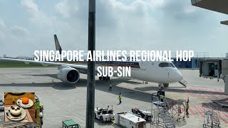 Flight Review - Singapore airlines short hop! World's best airline? Surabaya to Singapore, Economy.