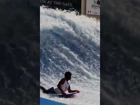 Dubai flow rider barrel at Yas Waterworld Waterpark Surf Machine Contest