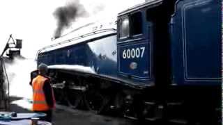 Sir Nigel Gresley Leaving Grosmont Engine Sheds