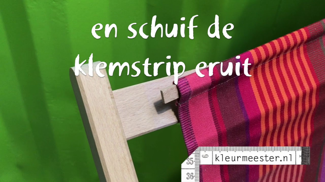 Bukken marathon Groene bonen De loper vervangen van een strandstoel met armleuningen en klemstrip van  kleurmeester.nl. - YouTube