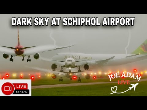 🔴 LIVE: Windy Cloudy Landings at Amsterdam Schiphol | Oct 15, 2025