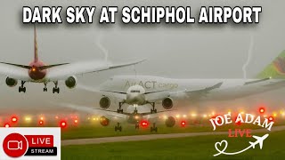 🔴 LIVE: Windy Cloudy Landings at Amsterdam Schiphol | Oct 15, 2025