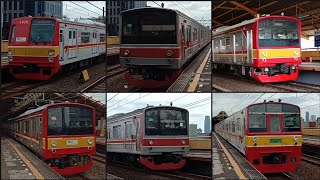 Kumpulan-kumpulan KRL di stasiun Gondangdia [ 27/02/2022 ]