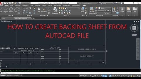 [SP3D-TIPS] HOW TO CREATE BACKING SHEET FROM AUTOCAD FILE