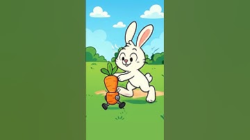 A bunny chases a bouncing Carrot #cartoon #bunny #ai