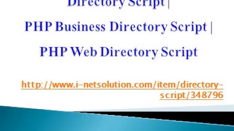 PHP Business Directory Script, PHP Web Directory Script, Directory Script