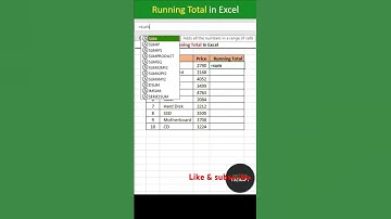 #exceltricks #excelshorts#trending  How to sum running total in Ms excel