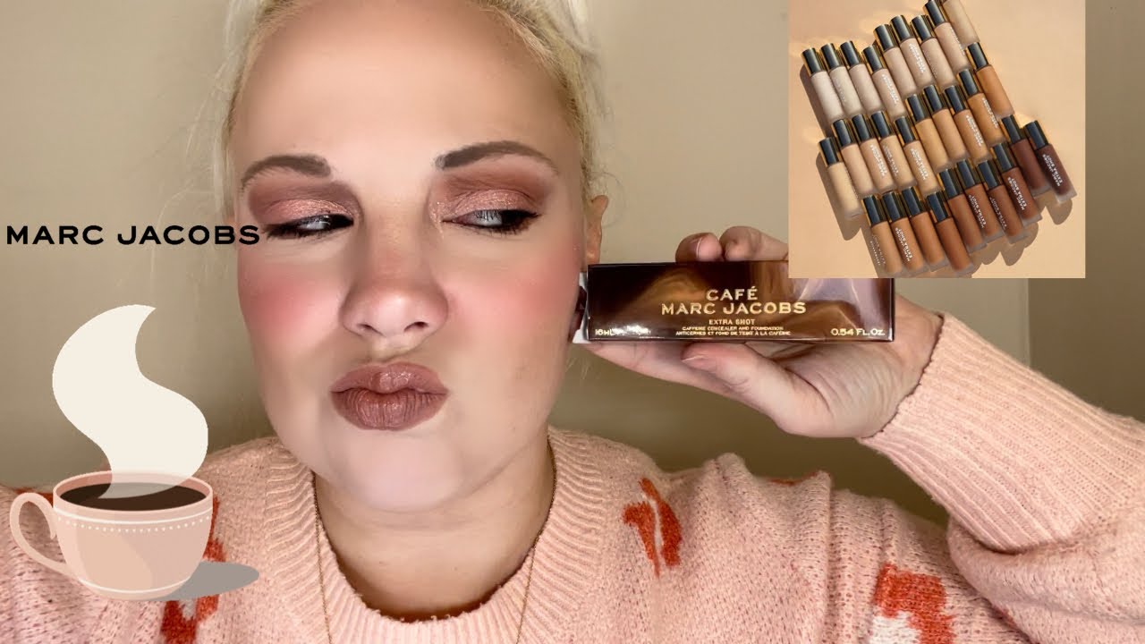 NEW Marc Jacobs Cafe Extra Shot Caffeine Concealer and Foundation Review and Wear Test