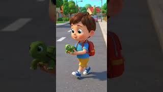 The Little Boy Who Helped a Tiny Turtle Cross the Road | Kids Story
