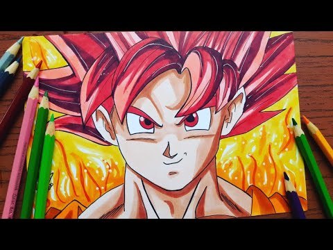 COMO desenhar o GOKU super Sayajin god 