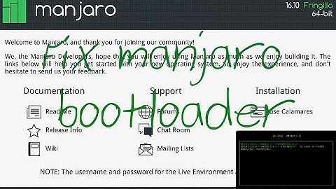 Fix manjaro bootloader