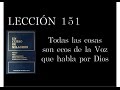 Lección 151 Un Curso de Milagros