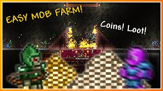 How To Make A Very Efficient Mob Farm In Terraria Tons Of Coins And Loot