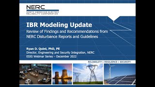 Webinar: Modeling Inverter-Based Resources: Findings, Observations, and Challenges Ahead