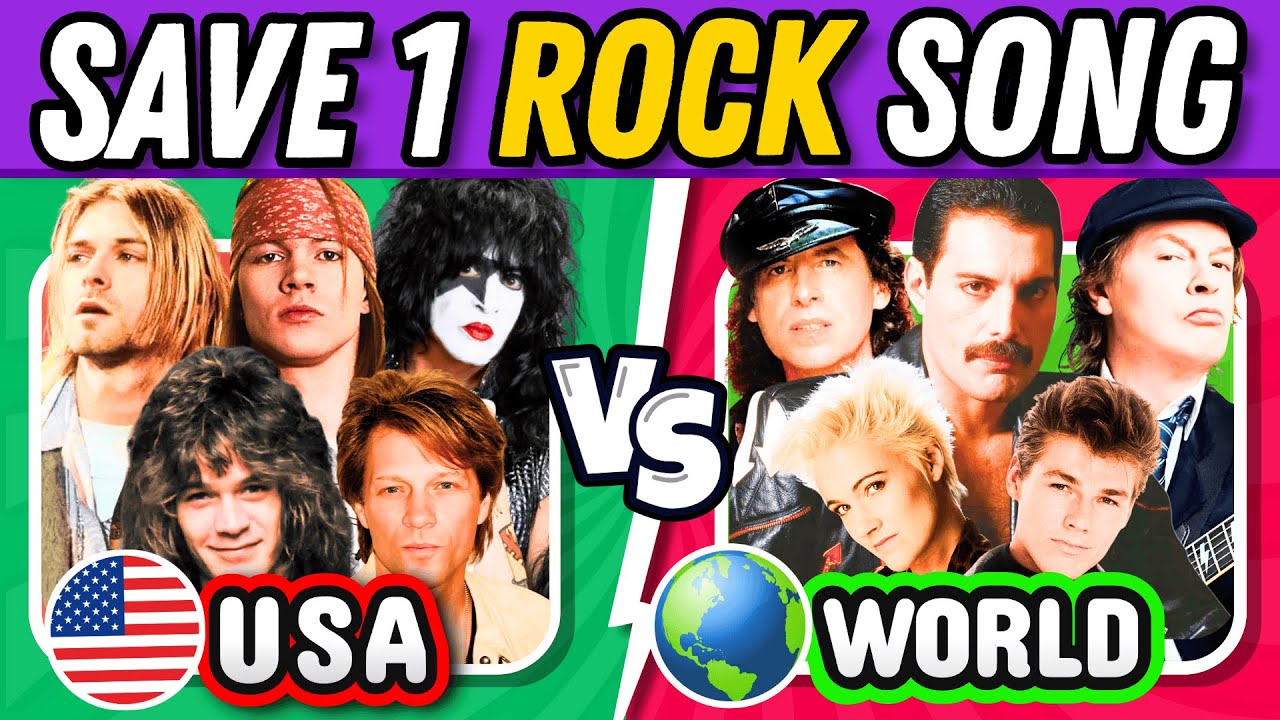 USA vs WORLD: Save One ROCK song 🤘🎸 | Music Quiz