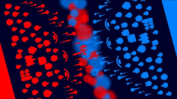 Marble Tanks Strategic War [RED vs BLUE] - in Algodoo
