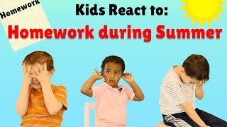 What is the worst thing a kid can imagine having to do during summer?
being stuck inside all day doing homework! check out these kids'
candid reactions t...