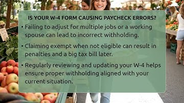 Is Your W-4 Form Causing Paycheck Errors? - Your Paycheck Planner