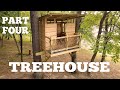 Ultimate Real Tree House / Tree Fort Build - Part 4 - Roof and Rails