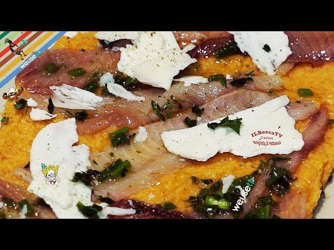 333 - Carpaccio di aringa su crema di ceci...e godi per dieci! (antipasto facile veloce e saporito)