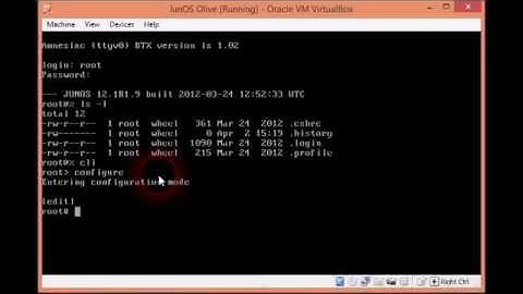 Juniper JunOS Olive 12.1R1.9  basic configuration