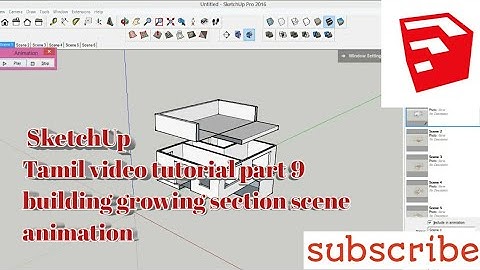 SketchUp Tamil video building grow animation/section scene animation/building growth animation tamil