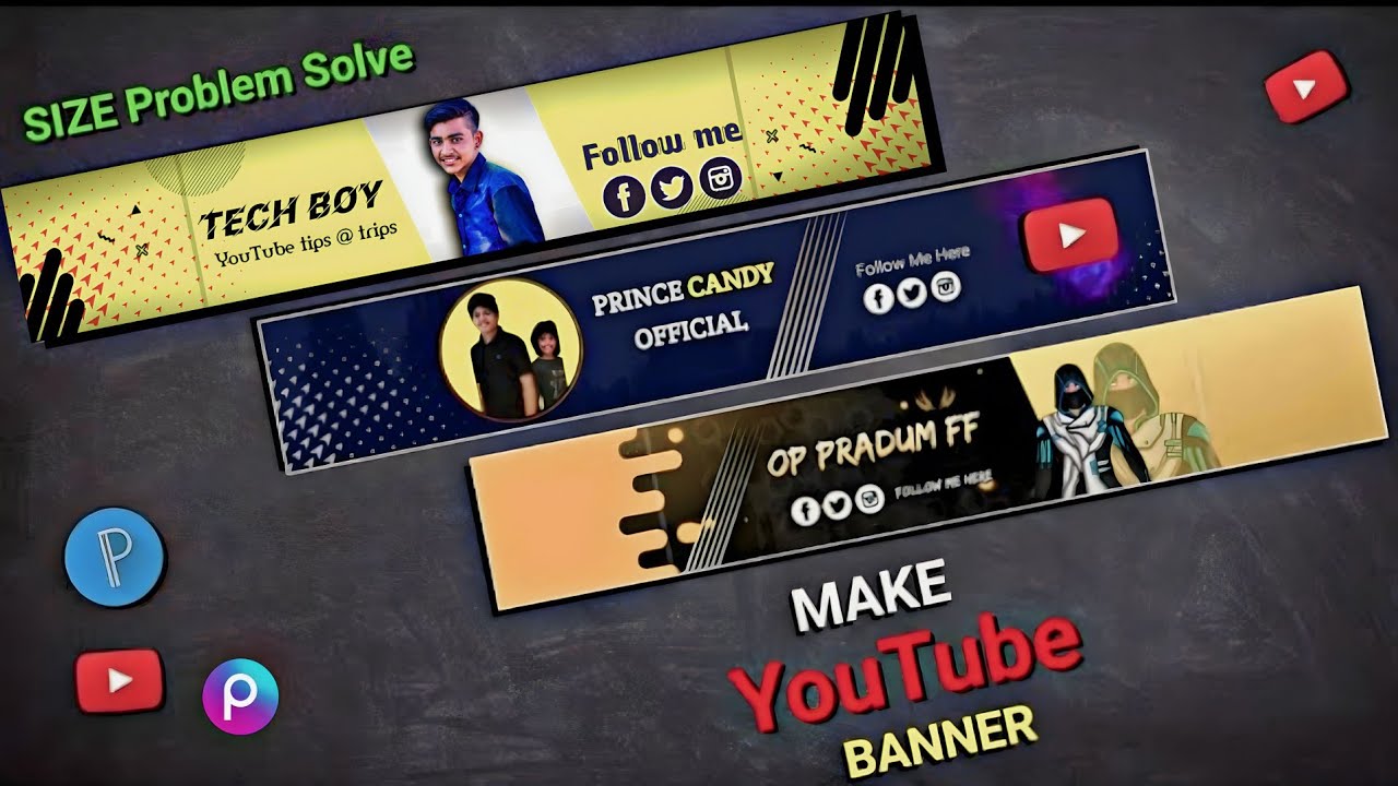 How To Make Professional YouTube Banner On Mobile | youtube channel Art ...