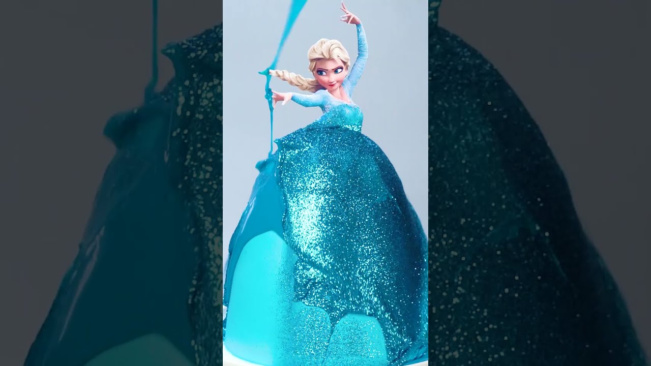 Amazing Tsunami Elsa Princess Cake Recipe Shorts