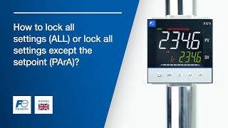 Tutorial controller PXF : Lock all settings (ALL) or lock all settings except the setpoint (PArA)