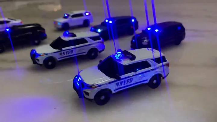 Greenlight 1/64 scale police cars with LED lights