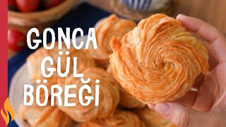 Şekli Şahane Gonca Gül Börek Tarifi 😍 Dışı Çıtır İçi Su Böreği Lezzetinde 👌🏻