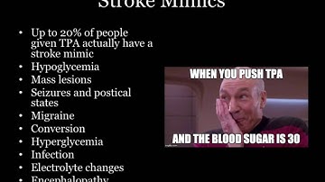 Stroke Mimics and TPA