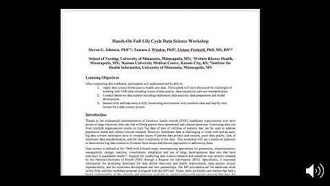 Hands-On Full Life Cycle Data Science Workshop