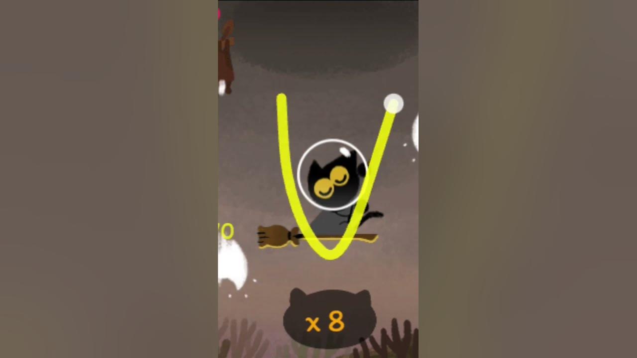 Jugando Magic Cat Academy 2024 doodle google halloween YouTube