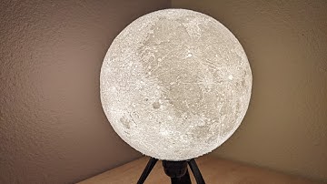 I 3D printed the MOON and turned it into a lamp!!  - TIMELAPSE!