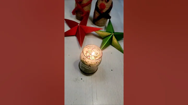 Diy Christmas water candles in glass bottle#christmas crafts #christmas decor #shorts
