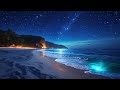 🌌 Mesmerizing Ocean Bioluminescence ✨ | 3 Hours of Relaxing Music &amp; Waves