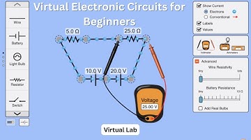 How to make virtual eletric circuit? | Circuit simulation in virtual lab #science #physics phys