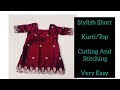 Simple and Trending Shortkurti cutting and stitching#song#fashion#shorts#stitching#viralvideo#kurti