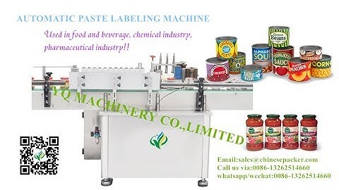 automatic tin can bottle jar paper label pasting machine round container wet glue labeler
