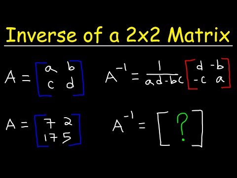 2x2 मैट्रिक्स का व्युत्क्रम