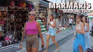 : Marmaris Summer Streets Walk, Central Marmaris | July 2023 Turkey [4K UHD ]