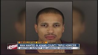 1 suspect arrested, 1 wanted in triple murder