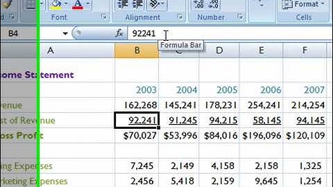 Edit Data in Excel 2007