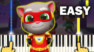 Talking TOM HERO DASH - Main Menu Theme - EASY Piano tutorial